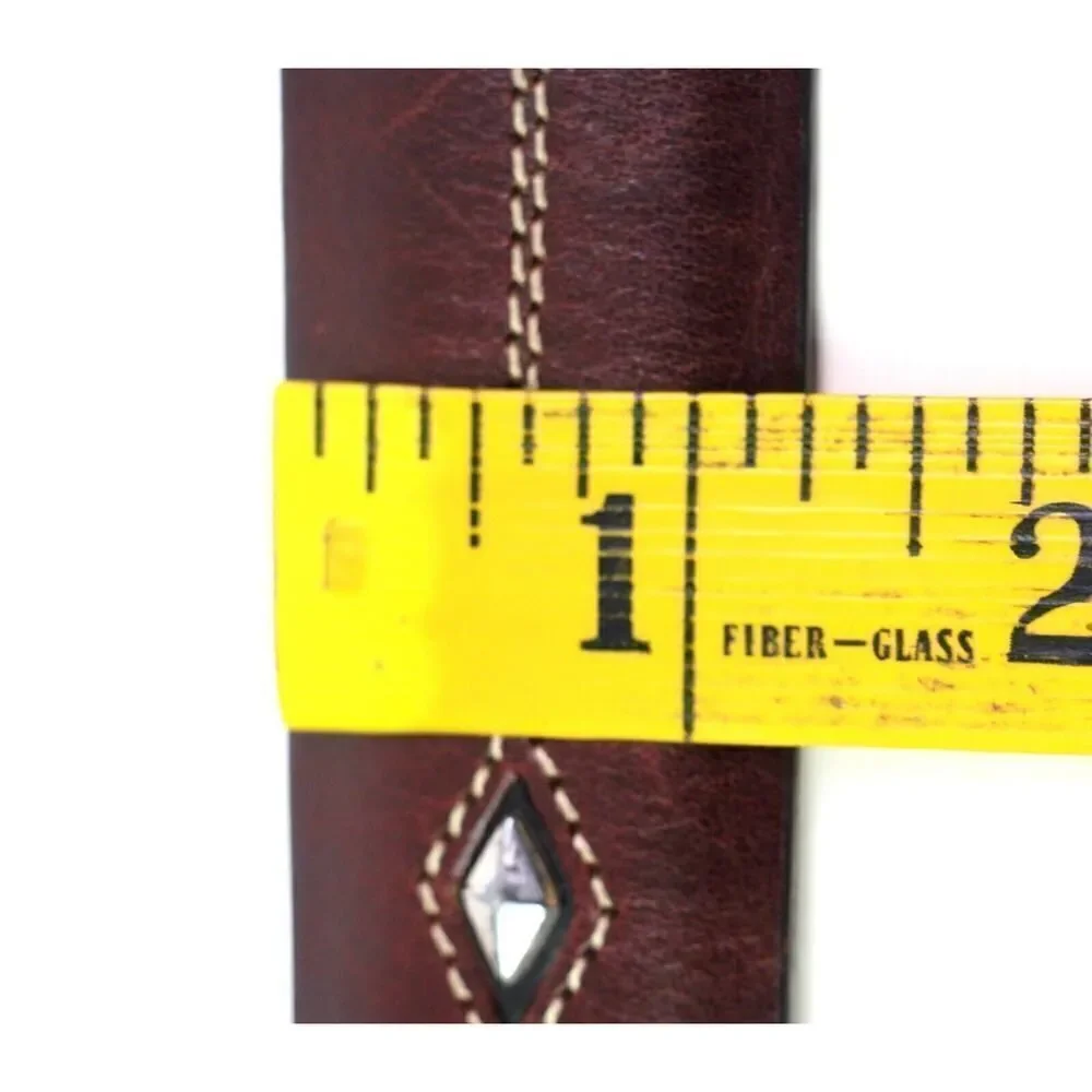 BRIGHTON BROWN REAL LEATHER 1 1/4